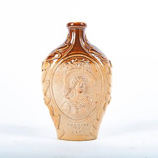 English Pottery Reform Flask, Victoria And Duchess Of Kent