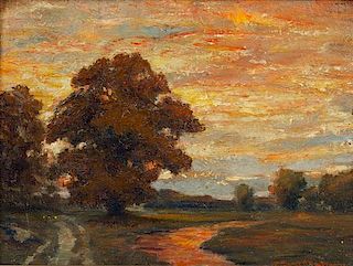 Robert Emmett Owen, (American, 1878-1957), Sunset Landscape