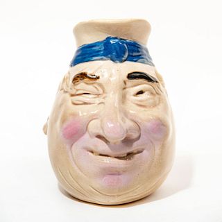 Large French Sarreguemines Character Jug, Jolly Fellow