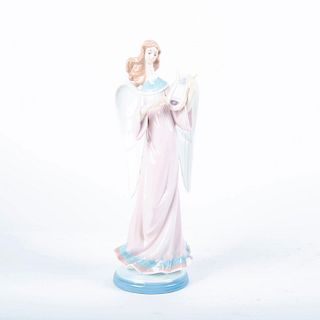Lladro Porcelain Candleholder, Angel With Lyre 01005949