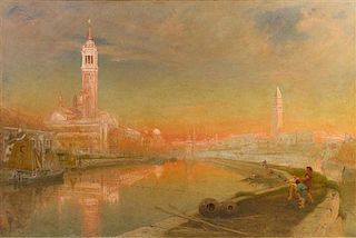 Albert Goodwin, (British, 1845-1932), Venice- Midsummer Dawn, 1878