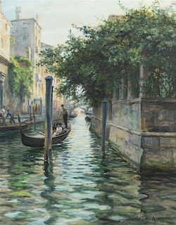 Louis Aston Knight, (American, 1873-1948), Rio San Trovaso, Venice