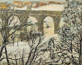 * Richard Hayley Lever, (American, 1876-1958), High Bridge, Harlem River, New York