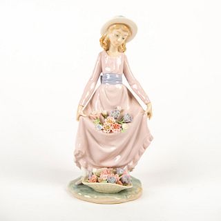 Lladro Porcelain Figurine, Flowers In The Basket 01005027
