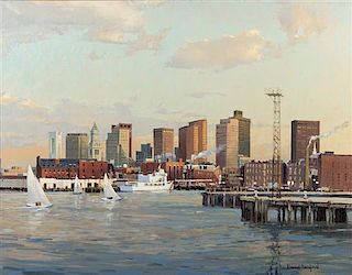 * David Bareford, (American, b. 1947), Boston Harbor