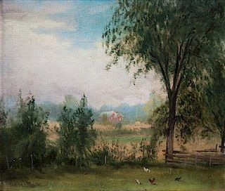 * Charles Henry Gifford, (American, 1839-1904), Landscape with Barn