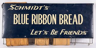 Schmidt's Blue Ribbon Bread tin bag holder