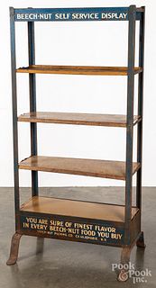 Beech-Nut metal advertising shelf display rack