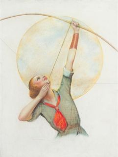* Charles Sheldon, (American, 1889-1961), Lady with Bow and Arrow, c. 1925
