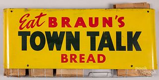 Braun's Town Talk Bread tin lithograph bag holder