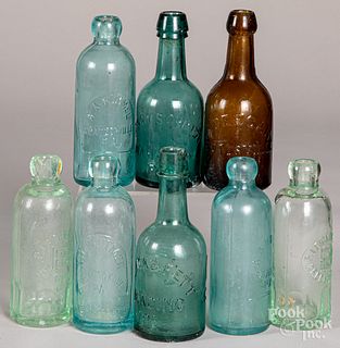 Group of local Pennsylvania bottles