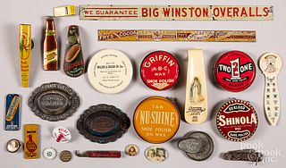 Miscellaneous small advertising items