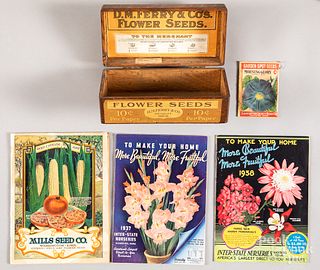 D. M. Ferry & Co. oak seed box