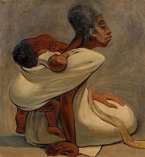 * Jean Charlot, (American/French, 1898-1979), Mother and Child