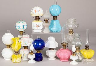Fifteen miniature oil lamps