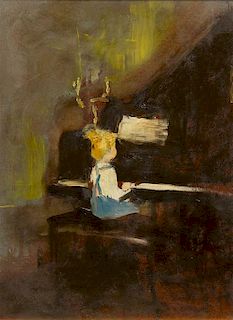 Margery Austen Ryerson, (American, 1886-1989), Girl at the Piano