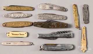 Group of advertising knives