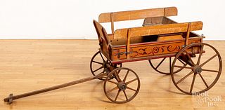 S. & C. Co. Philad stenciled child's wood wagon