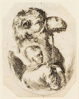 Stefano della Bella, (Italian, 1610-1664), Slave Holds a Camel by the Bridle
