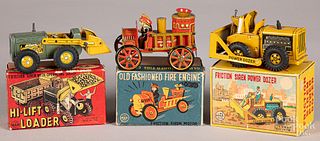 Three Linemar tin lithograph friction toys