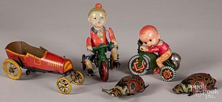 Group of miscellaneous wind-up toys