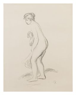 * Pierre-Auguste Renoir, (French, 1841-1919), Baigneuse debout en pied
