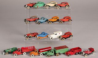 Large group of Tootsietoy diecast cars