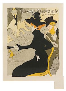 * Henri de Toulouse-Lautrec, (French, 1864-1901), Divan Japonais (plate 2 from Les maitres de l'affiche)