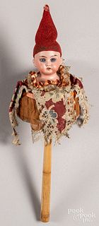 Armand Marseille bisque head marotte musical doll