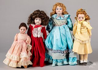 Four German bisque dolls