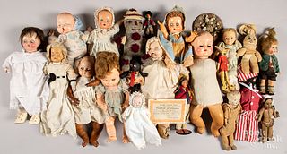 Large group of miscellaneous dolls