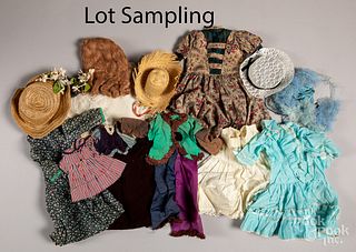 Large group of vintage doll clothes