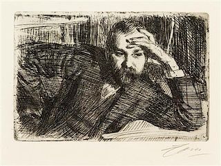 Anders Zorn, (Swedish, 1860-1920), Fredrik Martin, 1907