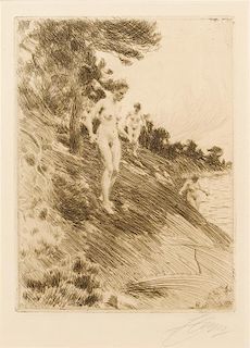 Anders Zorn, (Swedish, 1860-1920), Frightened, 1912