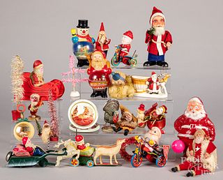 Large group of vintage Christmas items.