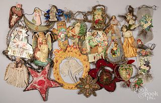 Large group of Victorian Christmas ornaments