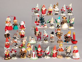 Group of vintage Japanese Christmas ornaments