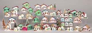 Japanese vintage Christmas houses and bottle trees