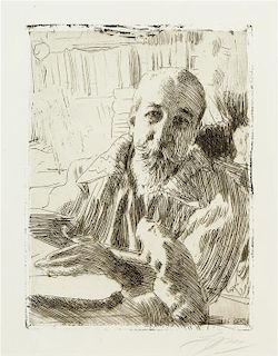 Anders Zorn, (Swedish, 1860-1920), Anatole France, 1906
