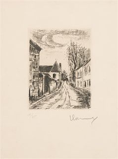* Maurice de Vlaminck, (French, 1876-1959), Street Scene