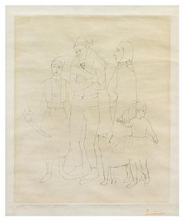 After Pablo Picasso, (Spanish, 1891-1973), Famille De Saltimbanques, C. 1950