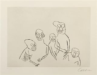 Alexander Calder, (American, 1898-1976), Sin Titulo, 1974 (from Santa Clause Suite)