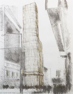 Christo, (Bulgarian, 1935-2009), Allied Chemical Tower (Project for Time Square, New York, NY)