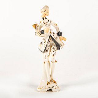 Japanese Porcelain Lady Figurine, Horn Player