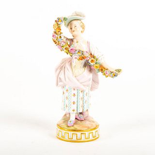 Meissen Porcelain Lace Figurine, Floral Garland
