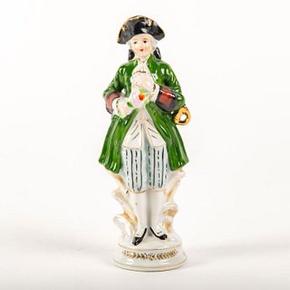 Ucagco Porcelain Figurine, Victorian Lad in Green