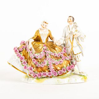 Vintage Dresden Porcelain Figural Group, Couple