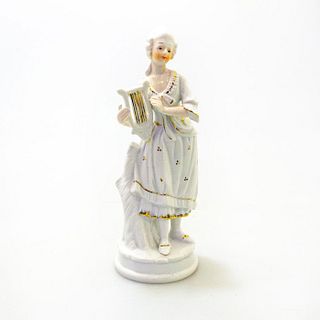 Vintage Porcelain Figurine, Woman With Lyre