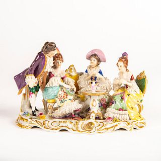 Volkstedt Figural Group, Tea Time