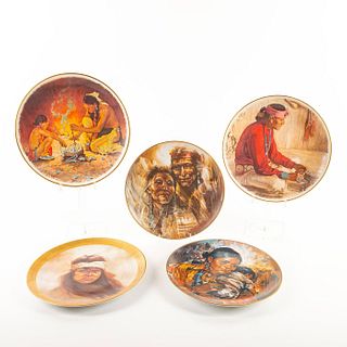 5 Decorative Collectors Plates, Native American